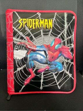 VTG 2003 Starpoint Marvel Spiderman 3 Ring Zippered School Binder